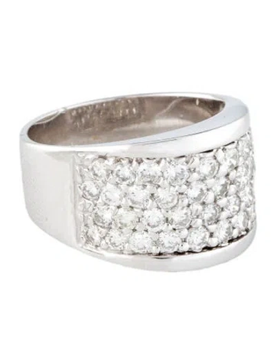 Pre-owned Ring 14k 1.80ctw Diamond Pave Wide Band In Multi
