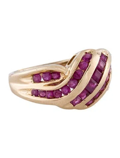 Pre-owned Ring 14k 1.80ctw Ruby Band In Multi