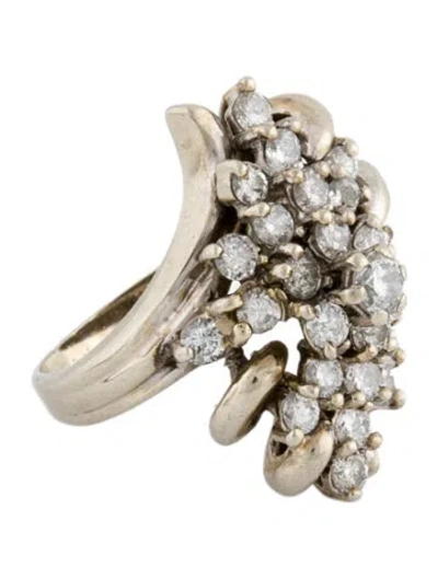 Pre-owned Ring 14k 1.82ctw Diamond Cocktail  In Multi
