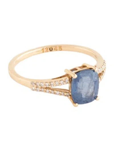 Pre-owned Ring 14k 1.83ct Sapphire & Diamond Cocktail  In Multicolor