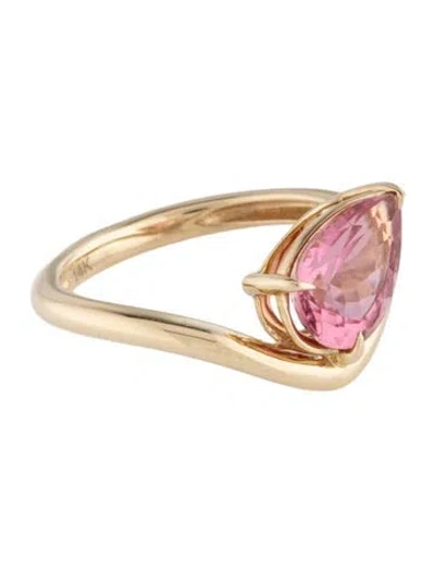 Pre-owned Ring 14k 1.83ct Tourmaline Cocktail  In Multicolor