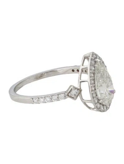 Pre-owned Ring 14k 1.85ctw Lab-grown Diamond Halo Set Cocktail In Multi