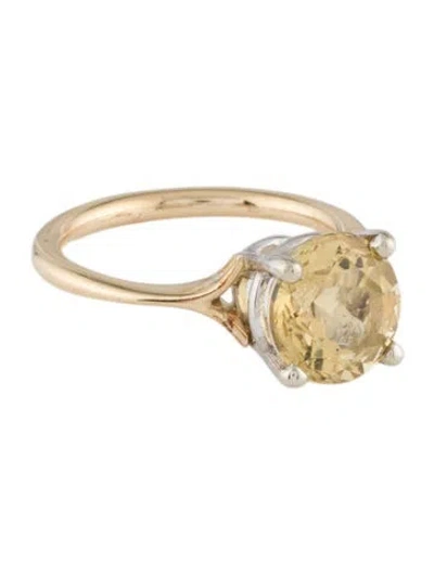 Pre-owned Ring 14k 1.85ctw Scapolite Solitaire Cocktail  In Multi