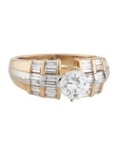 Pre-owned Ring 14k 1.86ctw Diamond Cocktail  In Multicolor