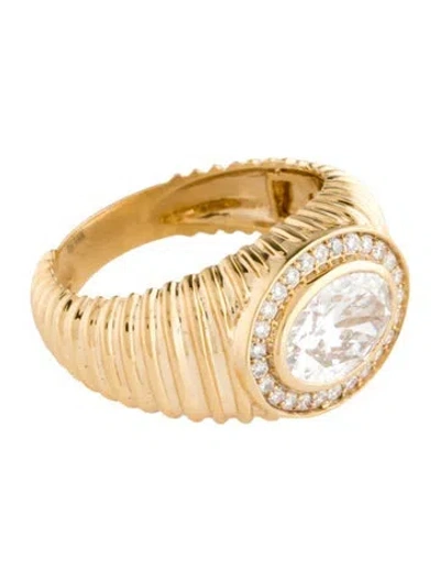 Pre-owned Ring 14k 1.87ct Lab-grown Diamond Cocktail  In Multi