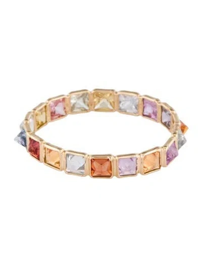 Pre-owned Ring 14k 1.89ctw Sapphire Eternity Band In Multi