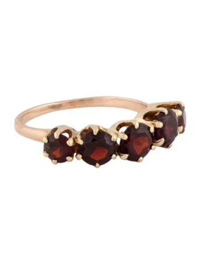 Pre-owned Ring 14k 1.90ctw Garnet & Rhodolite Cocktail  In Multi