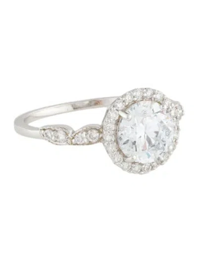 Pre-owned Ring 14k 1.90ctw Lab-grown Diamond Halo Cocktail  In Multi
