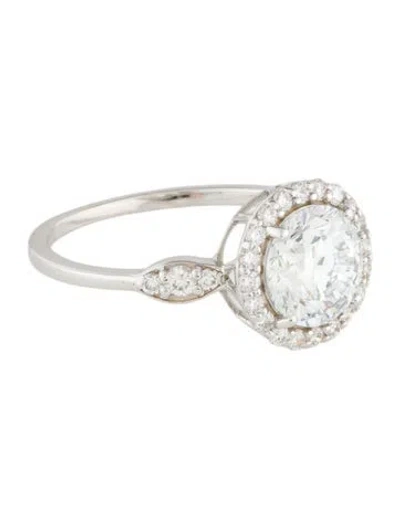 Pre-owned Ring 14k 1.91ctw Lab-grown Diamond Halo Cocktail  In Multi