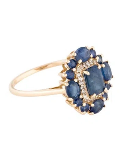 Pre-owned Ring 14k 1.91ctw Sapphire Cocktail  In Multi