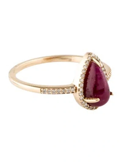 Pre-owned Ring 14k 1.92ct Ruby & Diamond Cocktail  In Multi