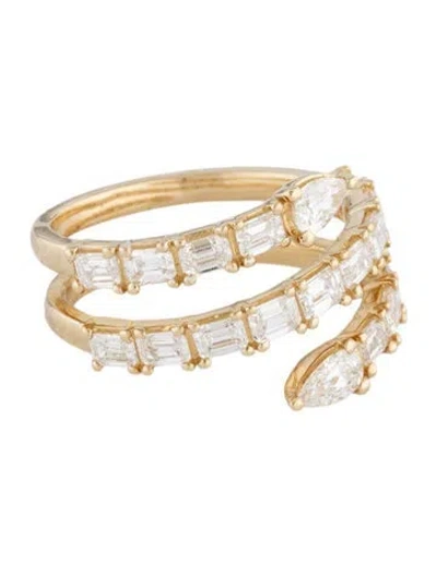 Pre-owned Ring 14k 1.94ctw Diamond Spiral  In Multicolor