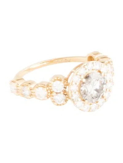Pre-owned Ring 14k 1.94ctw Lab-grown Diamond Cocktail  In Multicolor
