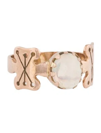 Pre-owned Ring 14k 1.94ctw Opal Cocktail  In Multi