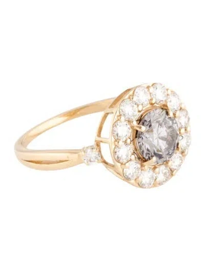 Pre-owned Ring 14k 1.97ctw Lab-grown Diamond Cocktail  In Multicolor
