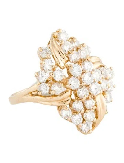 Pre-owned Ring 14k 1.99ctw Diamond Cocktail  In Multi