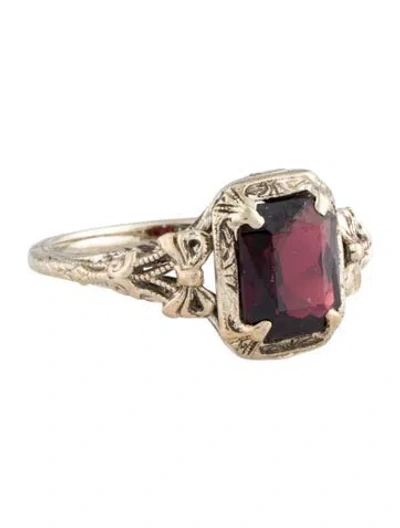 Pre-owned Ring 14k 2.00ct Garnet Cocktail  In Multi