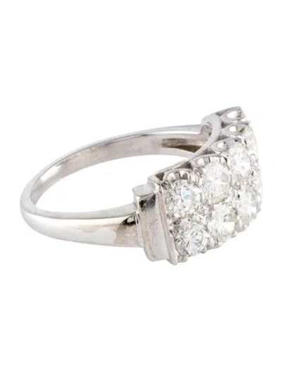 Pre-owned Ring 14k 2.00ctw Diamond Two-row  In Multi