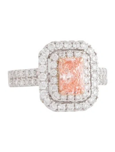 Pre-owned Ring 14k 2.00ctw Lab-grown Diamond Cocktail  In Multicolor