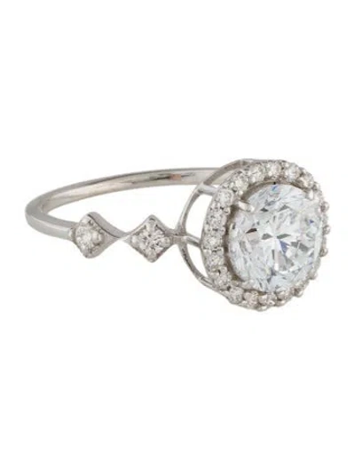 Pre-owned Ring 14k 2.00ctw Lab-grown Diamond Halo Cocktail  In Multi