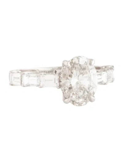 Pre-owned Ring 14k 2.01ct Lab-grown Diamond Engagement  In Multicolor