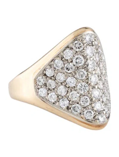 Pre-owned Ring 14k 2.01ctw Diamond Cocktail  In Multi