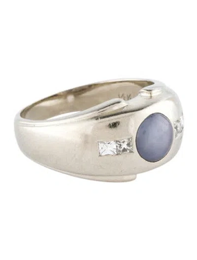 Pre-owned Ring 14k 2.02ct Star Sapphire & Diamond Cocktail  In Multi