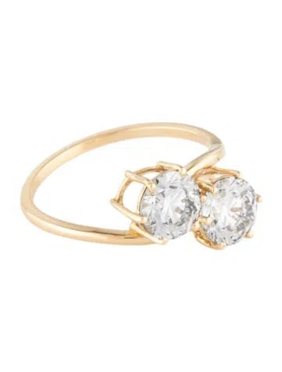 Pre-owned Ring 14k 2.02ctw Lab-grown Diamond Cocktail  In Multicolor