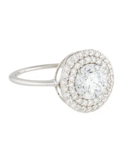 Pre-owned Ring 14k 2.05ctw Lab-grown Diamond Double Halo Cocktail  In Multi