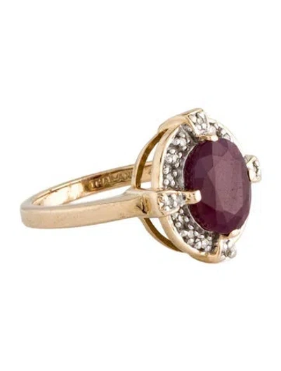 Pre-owned Ring 14k 2.06ct Ruby & Diamond Cocktail  In Multi