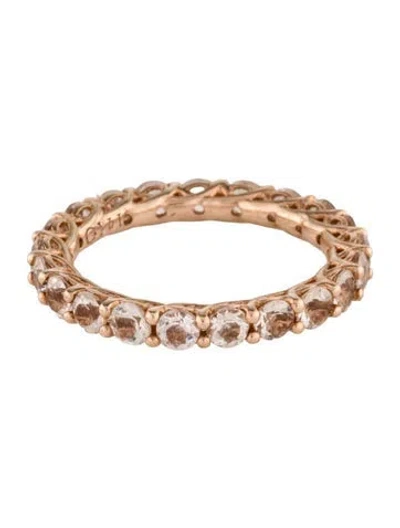 Pre-owned Ring 14k 2.10ctw Morganite Eternity Band In Multi