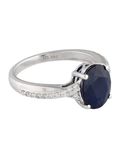 Pre-owned Ring 14k 2.11ct Sapphire & Diamond Cocktail  In Multicolor