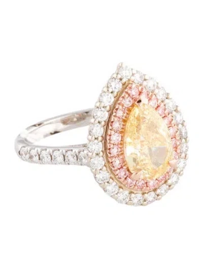 Pre-owned Ring 14k 2.12ct Lab-grown Diamond Cocktail  In Multi