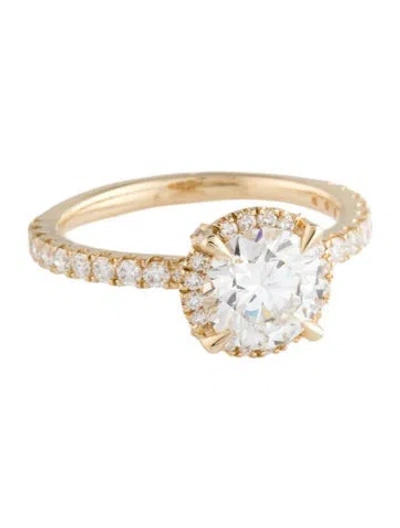 Pre-owned Ring 14k 2.12ctw Lab-grown Diamond Cocktail  In Multicolor