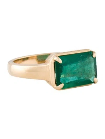 Pre-owned Ring 14k 2.13ct Emerald Cocktail  In Multi