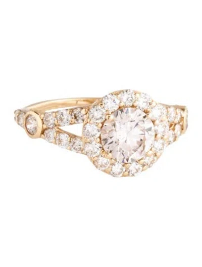 Pre-owned Ring 14k 2.15ctw Lab-grown Diamond Cocktail  In Multicolor