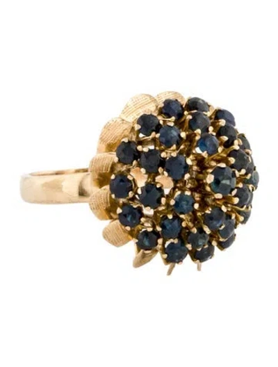 Pre-owned Ring 14k 2.15ctw Sapphire Cocktail  In Multi