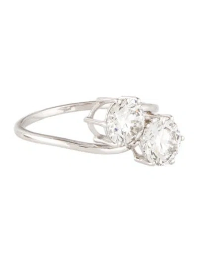 Pre-owned Ring 14k 2.16ctw Lab-grown Diamond Toi Et Moi Cocktail  In Multi