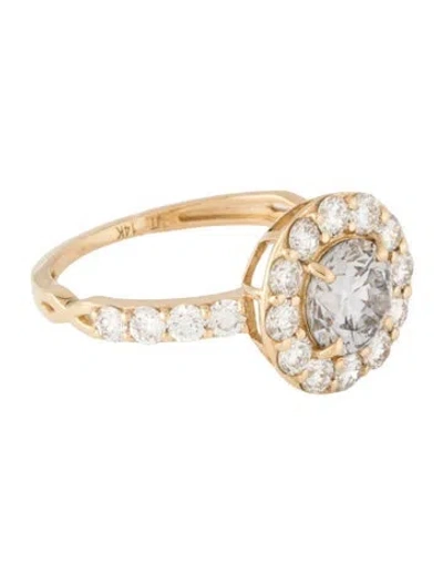 Pre-owned Ring 14k 2.18ctw Lab-grown Diamond Cocktail  In Multicolor