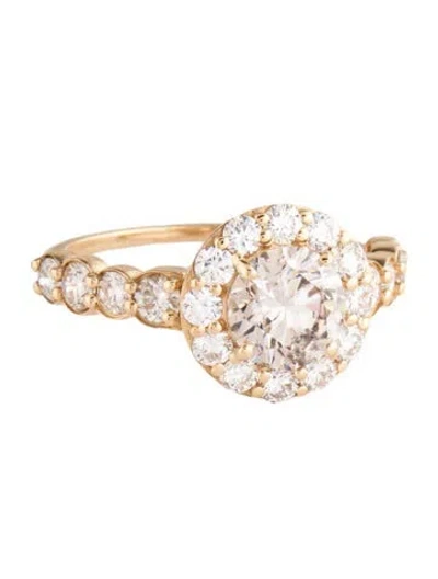 Pre-owned Ring 14k 2.21ctw Lab-grown Diamond Cocktail  In Multicolor