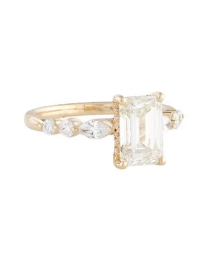 Pre-owned Ring 14k 2.25ct Lab-grown Diamond Engagement  In Multi