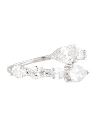 Pre-owned Ring 14k 2.25ctw Lab-grown Diamond Bypass Cocktail  In Multi