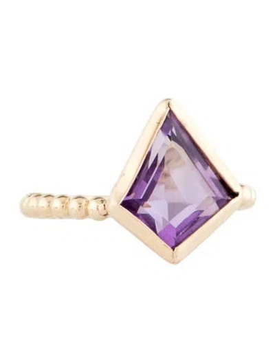 Pre-owned Ring 14k 2.32ctw Amethyst Cocktail  In Multi