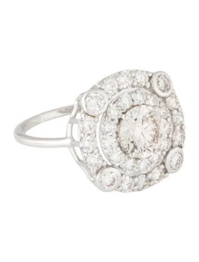 Pre-owned Ring 14k 2.37ctw Lab-grown Diamond Cocktail  In Multicolor