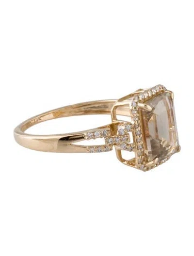 Pre-owned Ring 14k 2.38ct Labradorite & Diamond Cocktail  In Multi