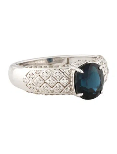 Pre-owned Ring 14k 2.39ct Sapphire & Diamond Cocktail  In Multi