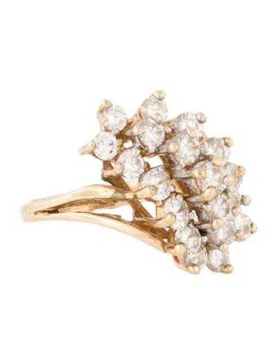 Pre-owned Ring 14k 2.39ctw Diamond Cocktail  In Multi