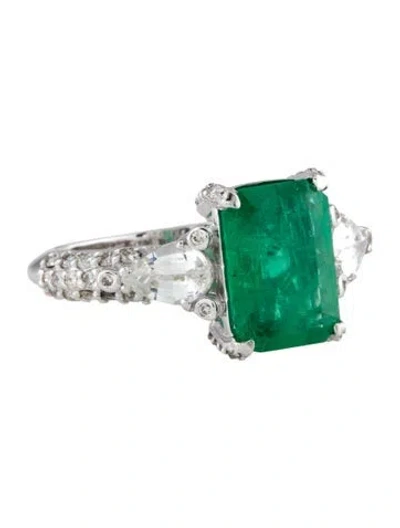 Pre-owned Ring 14k 2.42ct Emerald, Sapphire & Diamond Cocktail  In Multi