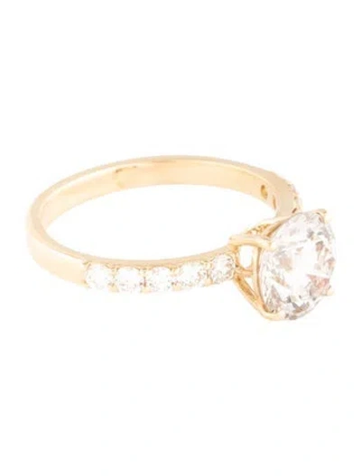 Pre-owned Ring 14k 2.42ctw Lab-grown Diamond Cocktail  In Multicolor