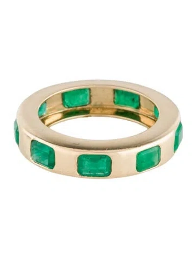 Pre-owned Ring 14k 2.43ctw Emerald Band In Multi